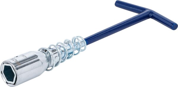 Zündkerzenschlüssel mit T-Griff, Gelenkfeder | Sechskant SW 16 mm / SW 21 mm
