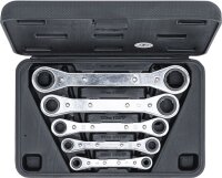 Ratschen-Ringschlüssel-Satz, gerade, umschaltbar | SW 6 x 8 - 19 x 22 mm | 5-tlg.