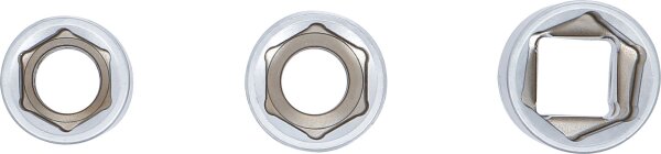 Steckschlüsseleinsatz-Satz | Antrieb 12,5 mm (1/2") | SW 15 - 17 - 19 mm | 3-tlg.