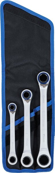 Ratschen-Ringschlüssel-Satz | umschaltbar | "4-in-1" | 3-tlg.