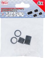 Gewindeeinsätze-Satz | M12 x 1.25 | für Art. 166 | 4-tlg.