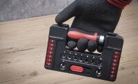 Bit-/Steckschlüssel-Einsatz-Satz | mit Ratschen-Drehgriff für Bits, umschaltbar | 38-tlg.