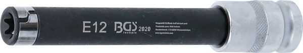 Steckschlüssel-Einsatz für BMW-Zylinderkopf E-Profil, 150 mm | Antrieb Innenvierkant 12,5 mm (1/2") | SW E12