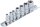 Steckschlüssel-Einsatz-Satz E-Profil | Antrieb Innenvierkant 6,3 mm (1/4") / 10 mm (3/8") | SW E6 - E16 | 7 tlg.