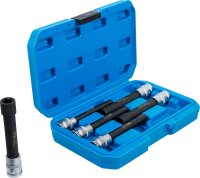 Steckschlüssel-Einsatz-Satz E-Profil, extra lang | Antrieb Innenvierkant 12,5 mm (1/2") | SW E10 - E20 | 6-tlg.
