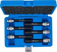 Steckschlüssel-Einsatz-Satz E-Profil, extra lang | Antrieb Innenvierkant 12,5 mm (1/2") | SW E10 - E20 | 6-tlg.