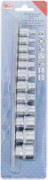 Steckschlüssel-Einsatz-Satz E-Profil | Antrieb Innenvierkant 6,3 mm (1/4") / 10 mm (3/8") | SW E4 - E20 | 12-tlg.