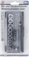 Bit- und Steckschlüssel-/Winkelschrauber-Satz | Antrieb 6,3 mm (1/4") | 26-tlg.