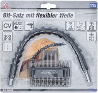 Bit-Satz mit flexibler Welle | Antrieb Außensechskant 6,3 mm (1/4") | 11-tlg.