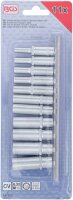Steckschlüssel-Einsatz-Satz Sechskant, tief | Antrieb Innenvierkant 6,3 mm (1/4") | SW 4 - 13 mm | 11-tlg.