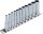 Steckschlüssel-Einsatz-Satz Sechskant, tief | Antrieb Innenvierkant 6,3 mm (1/4") | SW 4 - 13 mm | 11-tlg.