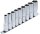 Steckschlüssel-Einsatz-Satz Sechskant, tief | Antrieb Innenvierkant 12,5 mm (1/2") | SW 10 - 24 mm | 9-tlg.
