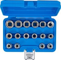 Steckschlüssel-Einsatz-Satz Zwölfkant | Antrieb Innenvierkant 12,5 mm (1/2") | SW 8 - 24 mm | 16-tlg.