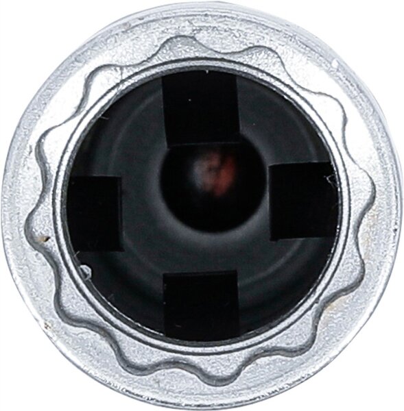 Zündkerzen-Gelenkeinsatz Zwölfkant mit Haltefeder | Antrieb Innenvierkant 10 mm (3/8") | SW 16 mm