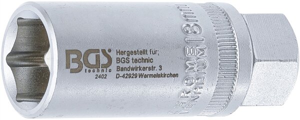 Zündkerzen-Einsatz Sechskant | Antrieb Innenvierkant 12,5 mm (1/2") | SW 18 mm