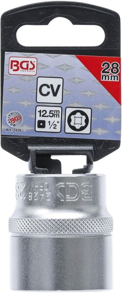 Steckschlüssel-Einsatz Super Lock | Antrieb Innenvierkant 12,5 mm (1/2") | SW 28 mm