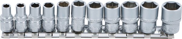 Steckschlüssel-Einsatz-Satz Sechskant | Antrieb Innenvierkant 6,3 mm (1/4") | Zollgrößen | 11-tlg.