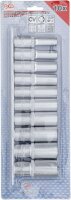 Steckschlüssel-Einsatz-Satz Sechskant, tief | Antrieb Innenvierkant 12,5 mm (1/2") | Zollgrößen | 10-tlg.