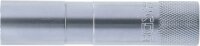 Zündkerzen-Einsatz mit Haltegummi, Zwölfkant, lang | Antrieb Innenvierkant 10 mm (3/8") | SW 16 mm