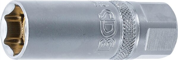 Zündkerzen-Einsatz mit Magnet, Sechskant | Antrieb Innenvierkant 12,5 mm (1/2") | SW 16 mm