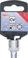 Steckschlüssel-Einsatz E-Profil | Antrieb Innenvierkant 10 mm (3/8") | SW E7