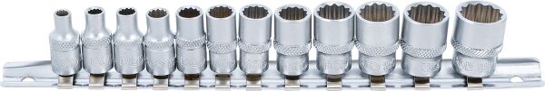 Steckschlüssel-Einsatz-Satz Zwölfkant | Antrieb Innenvierkant 6,3 mm (1/4") | Zollgrößen | 12-tlg.