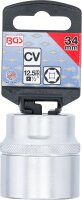 Steckschlüssel-Einsatz Sechskant | Antrieb Innenvierkant 12,5 mm (1/2") | SW 34 mm