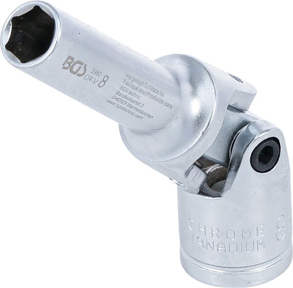 Glühkerzen-Gelenk-Einsatz Sechskant | Antrieb Innenvierkant 10 mm (3/8") | SW 8 mm