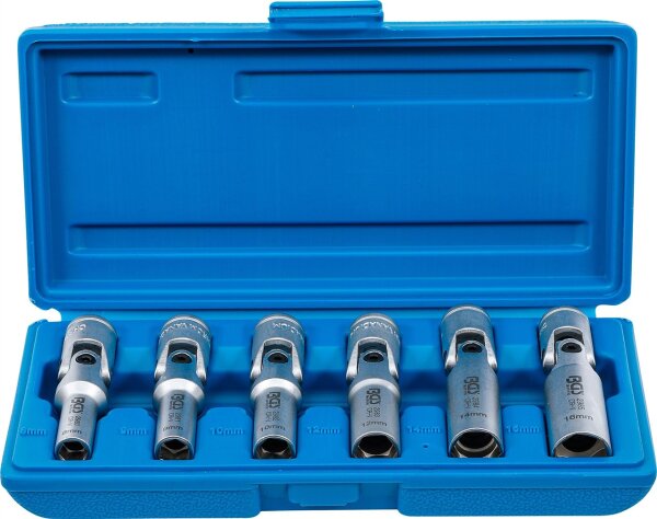 Universal Glühkerzen-Gelenkschlüssel-Satz, Sechskant | Antrieb Innenvierkant 10 mm (3/8") | SW 8 - 16 mm | 6-tlg.