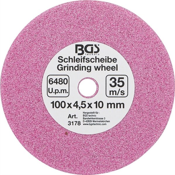 Schleifscheibe | für Art. 3180 | Ø 100 x 4,5 x 10 mm