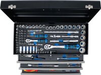 Elektriker-Metall-Werkzeugkoffer | 3 Schubladen | mit 147 Werkzeugen