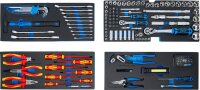 Elektriker-Metall-Werkzeugkoffer | 3 Schubladen | mit 147 Werkzeugen