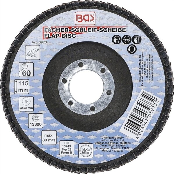 Fächer-Schleif-Scheibe | Ø 115 mm | K 60