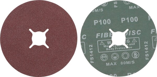 Fiber-Schleifscheiben-Satz | Körnung 100 | Aluminiumoxid | 10-tlg.