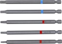 Bit-Satz | Antrieb Außensechskant 6,3 mm (1/4") | Innensechskant, T-Profil (für Torx) | Länge 110 mm | 5-tlg.