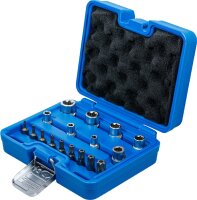 Bit- und Steckschlüssel-Satz | E-Profil / T-Profil (für Torx) | 17-tlg.