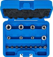 Bit- und Steckschlüssel-Satz | E-Profil / T-Profil (für Torx) | 17-tlg.