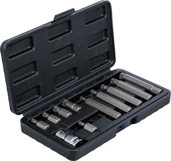 Bit-Satz | Antrieb Außensechskant 10 mm (3/8") | Innenvielzahn (für XZN) | 11-tlg.