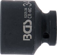 Kraft-Steckschlüssel-Einsatz Sechskant | Antrieb Innenvierkant 12,5 mm (1/2") | SW 34 mm