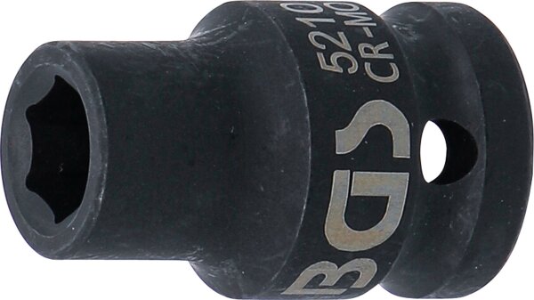Kraft-Steckschlüssel-Einsatz Sechskant | Antrieb Innenvierkant 12,5 mm (1/2") | SW 10 mm