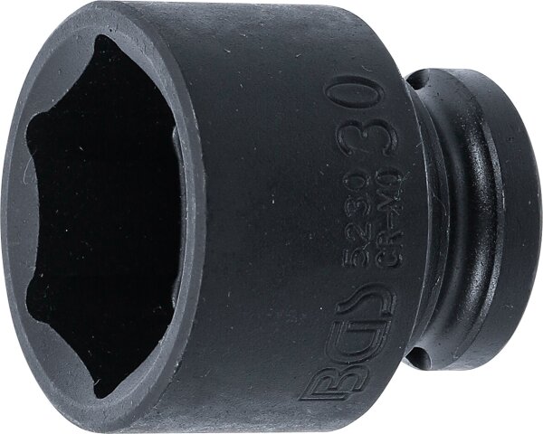 Kraft-Steckschlüssel-Einsatz Sechskant | Antrieb Innenvierkant 12,5 mm (1/2") | SW 30 mm