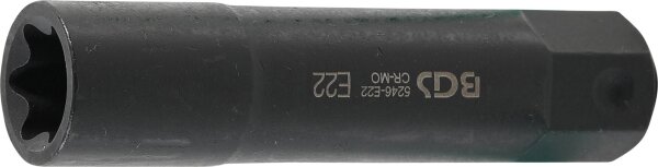 Steckschlüssel-Einsatz E-Profil, extra lang | Antrieb Außensechskant 22 mm | SW E22