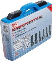Kraft-Steckschlüssel-Einsatz-Satz E-Profil, Zwölfkant | Antrieb Innenvierkant 20 mm (3/4") | 6-tlg.
