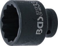 Kraft-Steckschlüssel-Einsatz Zwölfkant | Antrieb Innenvierkant 12,5 mm (1/2") | SW 33 mm