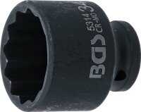 Kraft-Steckschlüssel-Einsatz Zwölfkant | Antrieb Innenvierkant 12,5 mm (1/2") | SW 34 mm