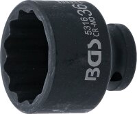Kraft-Steckschlüssel-Einsatz Zwölfkant | Antrieb Innenvierkant 12,5 mm (1/2") | SW 36 mm