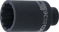 Kraft-Steckschlüssel-Einsatz Zwölfkant, tief | Antrieb Innenvierkant 12,5 mm (1/2") | SW 36 mm