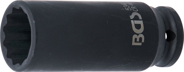 Kraft-Steckschlüssel-Einsatz Zwölfkant, tief | Antrieb Innenvierkant 12,5 mm (1/2") | SW 24 mm