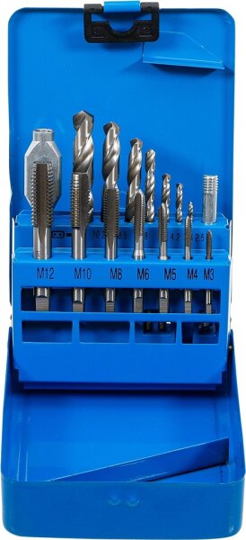 Gewindeschneid-/HSS-Bohrer-Satz | M3 - M12 / 2,5 - 10,2 mm