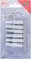 Steckschlüssel-Einsatz-Satz E-Profil, tief | Antrieb innenvierkant 6,3 mm (1/4") | SW E4 - E10 | 6-tlg.